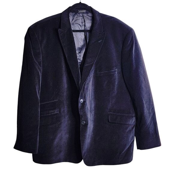 J.Ferrar modern fit sports coat jacket blazer black textured 52R - Picture 1 of 6